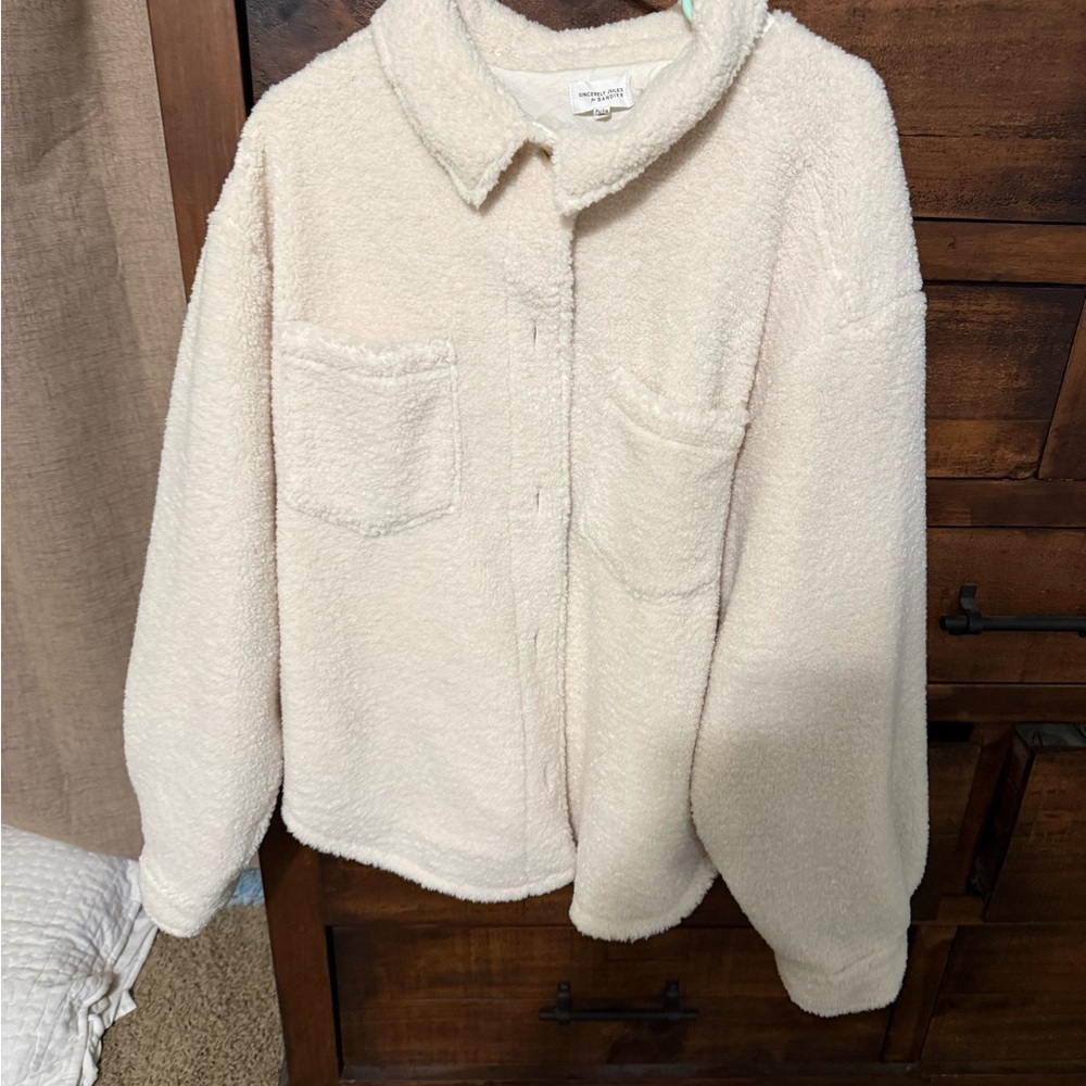 Sincerely Jules Cream Teddy Jacket